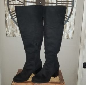 Brash Boots 22 "1/2  Tall  Sz.11 Faux Suede.
